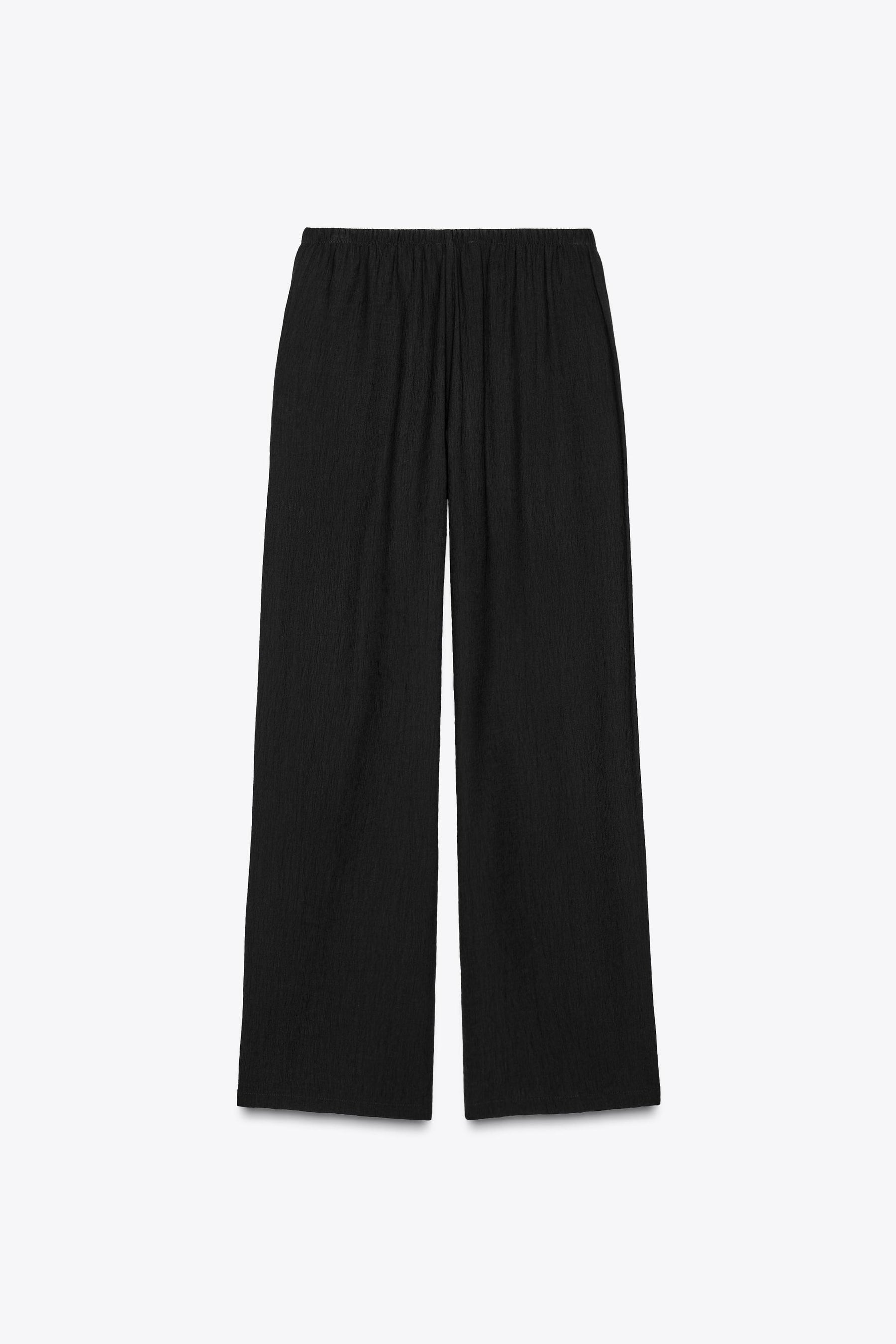 Elastic-Waist Wide-Leg Trousers
