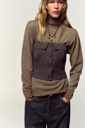 Corset-style bustier top