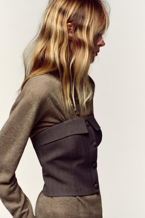 Corset-style Bustier Top