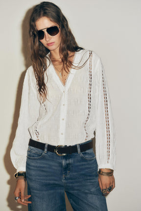 Lace Trim Blouse