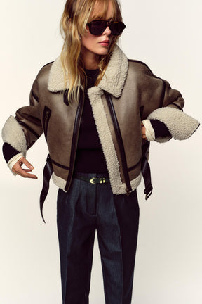 High-Waist Belted Trousers