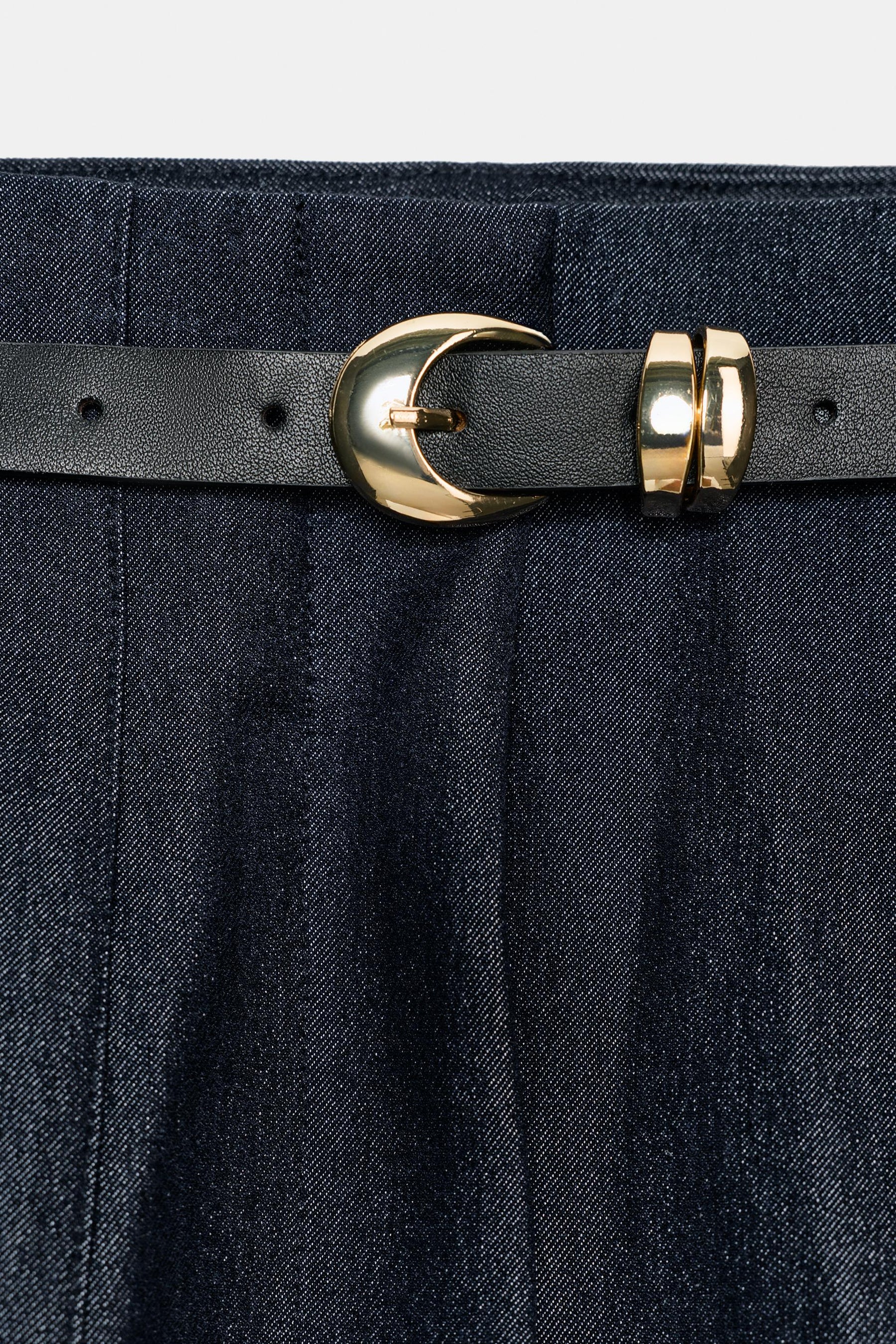 High-Waist Belted Trousers
