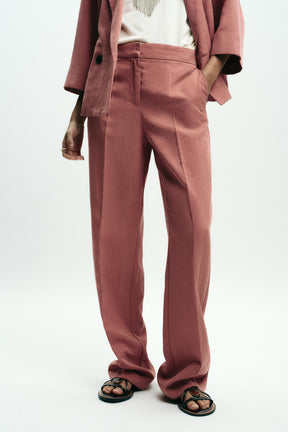 Straight-leg Trousers with Waistband