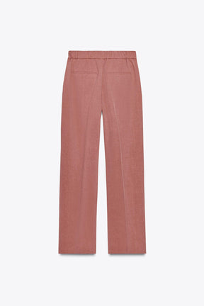 Straight-leg Trousers with Waistband