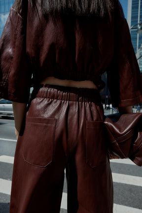 Faux Leather Trousers