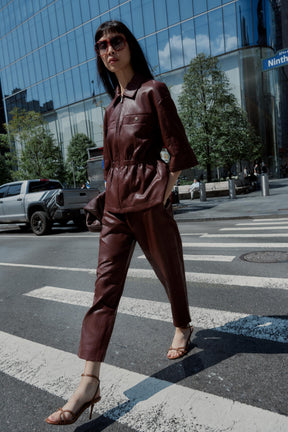 Faux Leather Trousers