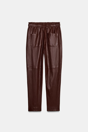 Faux Leather Trousers