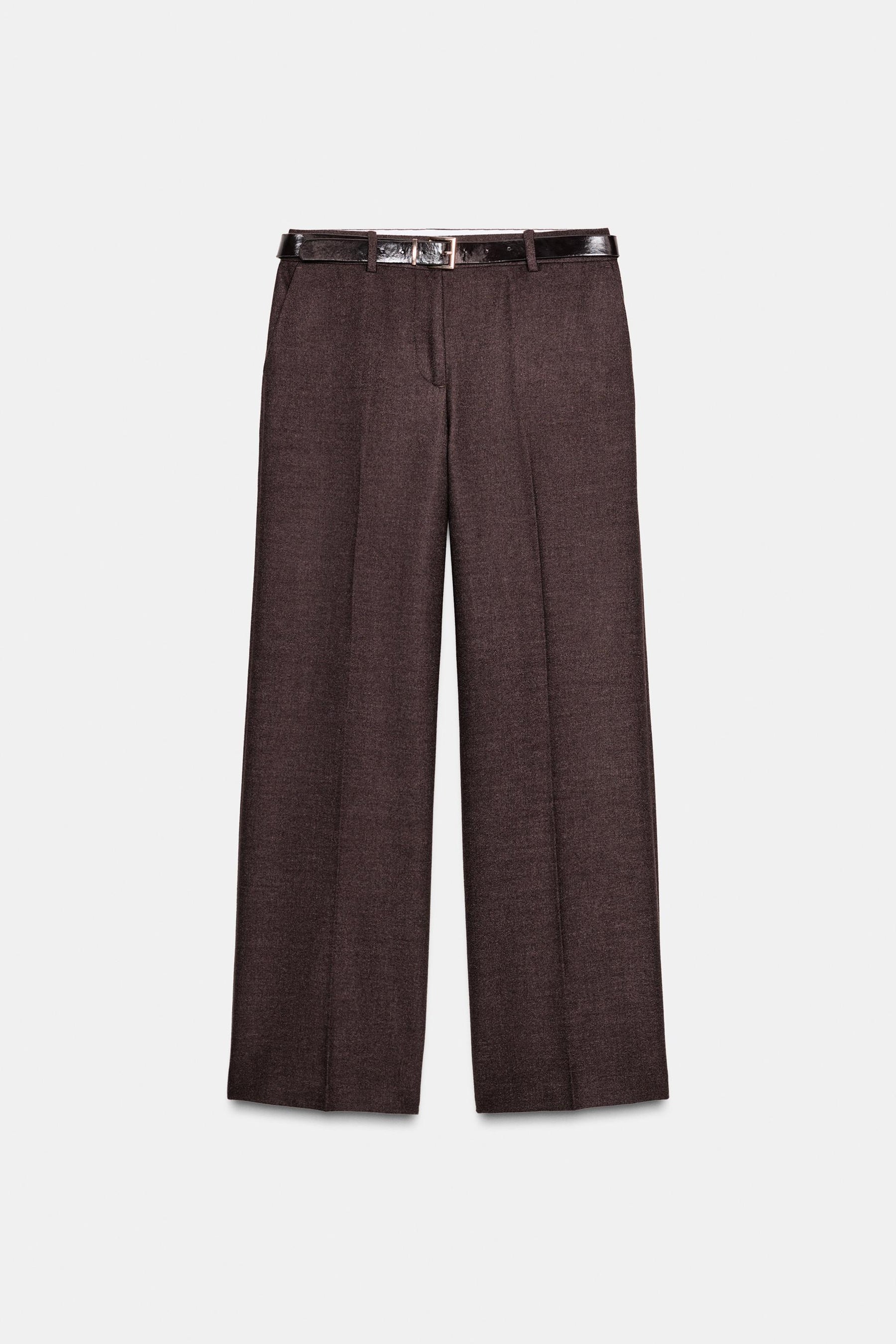 Straight Trousers with Belt
