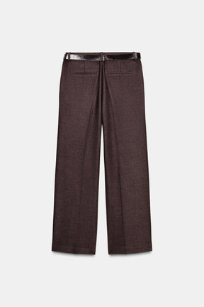 Straight Trousers with Belt