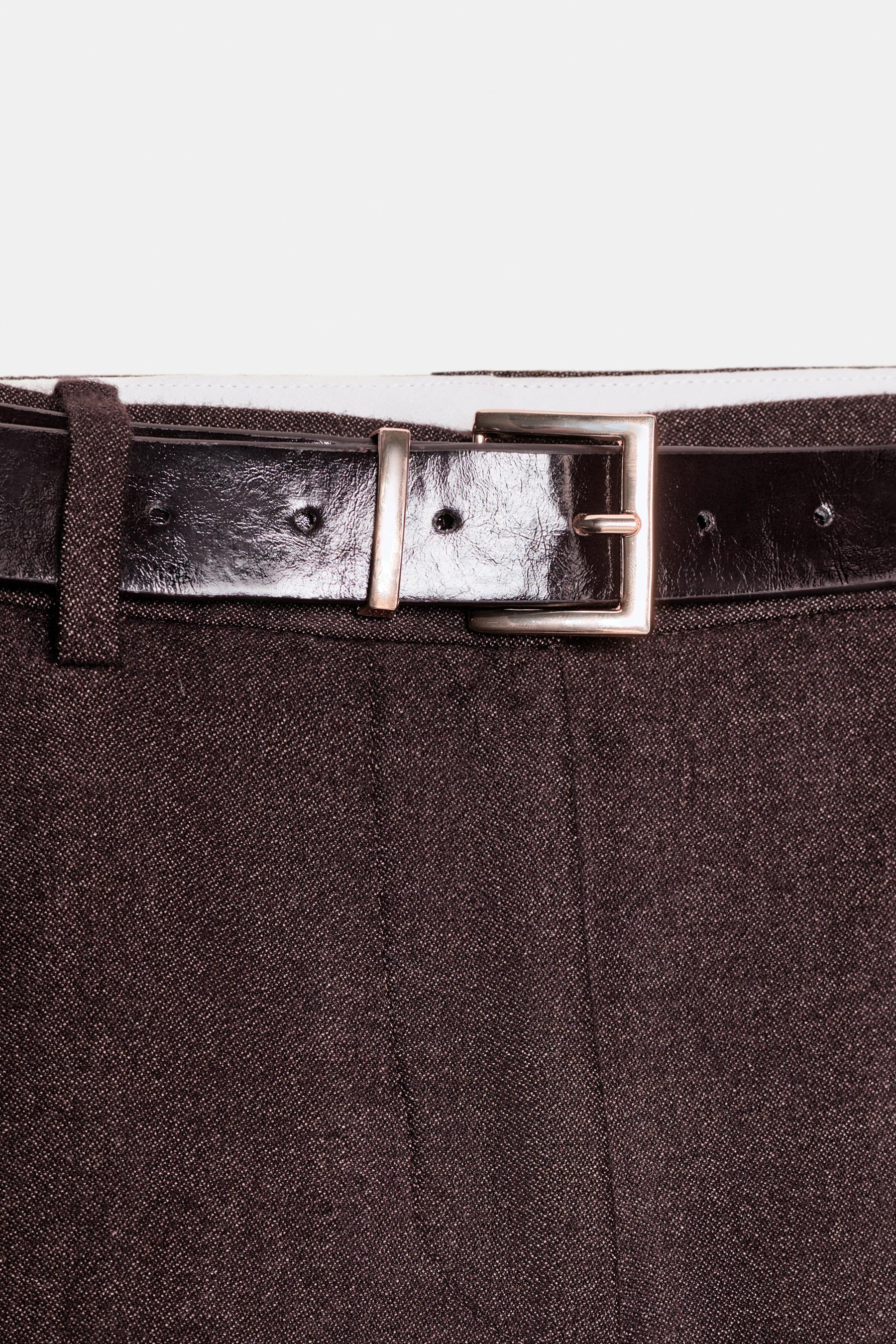 Straight Trousers with Belt