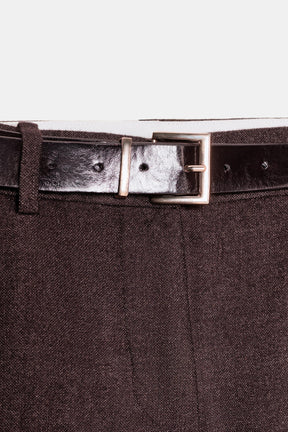 Straight Trousers with Belt