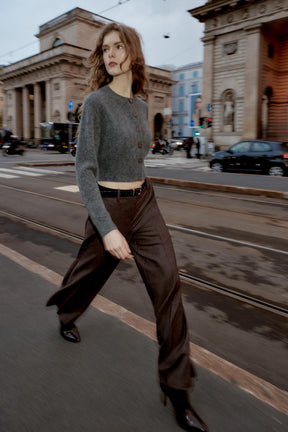 Straight Trousers with Belt