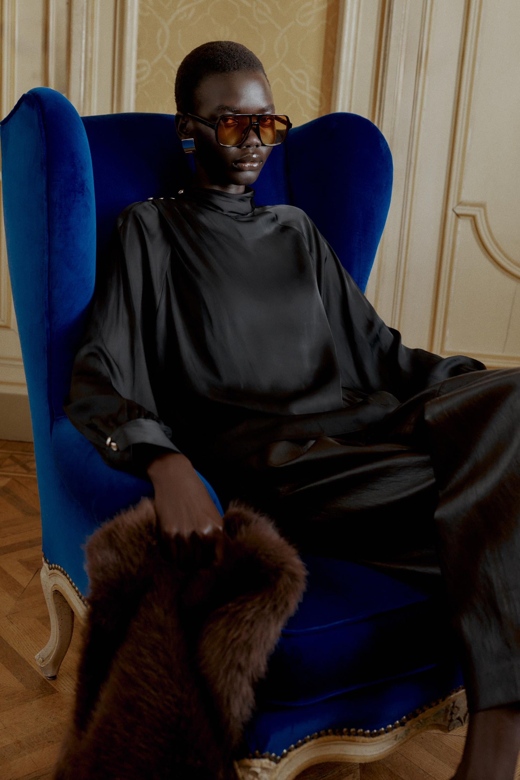 Satin Blouse with Buttons