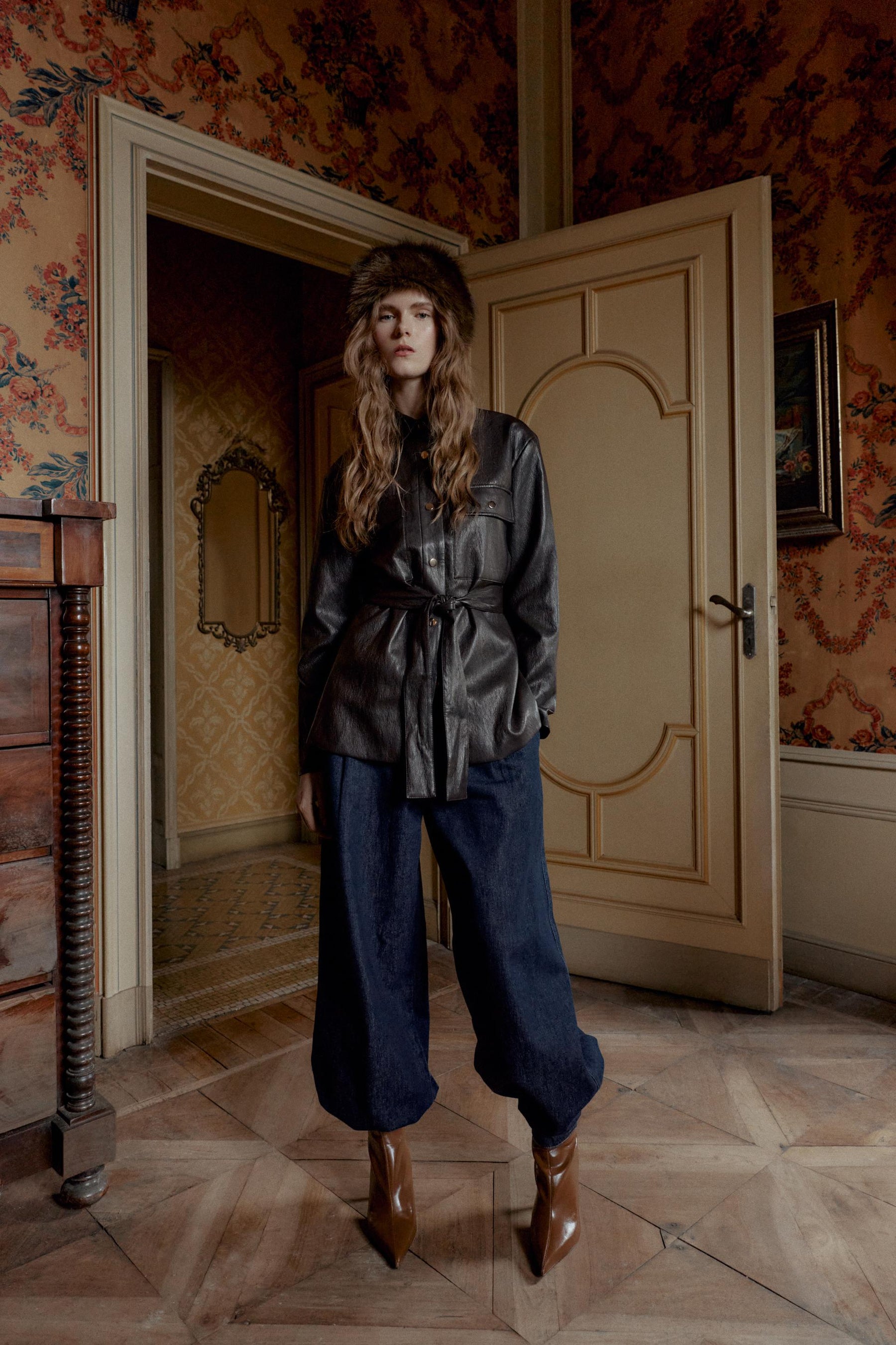 Faux Leather Jacket with