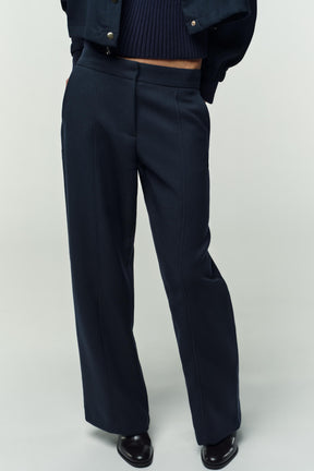 Straight-leg Trousers with Seam