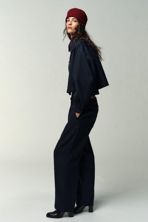Straight-leg Trousers with Seam