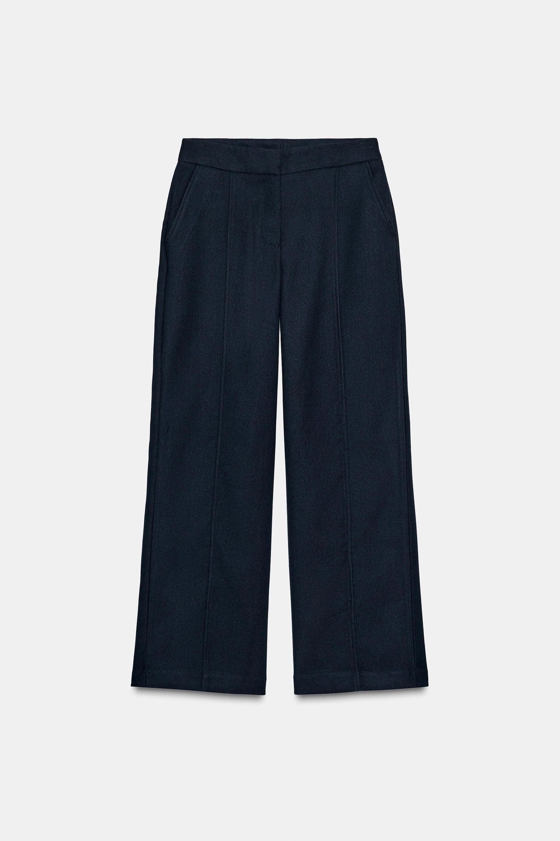 Straight-leg Trousers with Seam