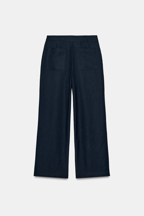 Straight-leg Trousers with Seam