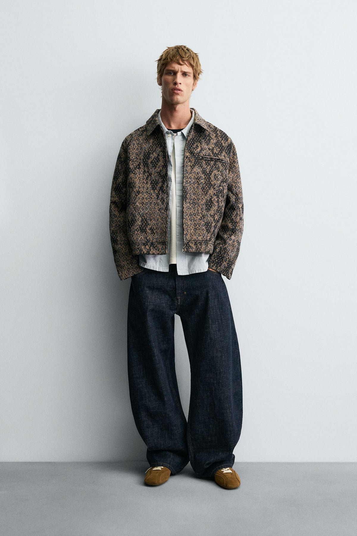 JACQUARD TEXTURED JACKET - Image 1