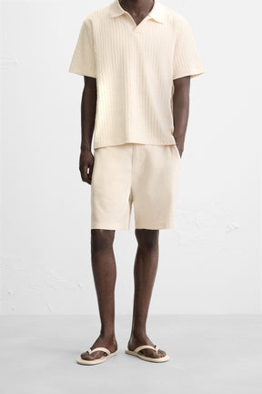 COTTON/LINEN BERMUDA SHORTS - Image 2