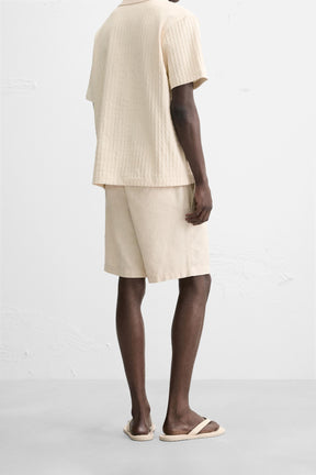 COTTON/LINEN BERMUDA SHORTS - Image 3