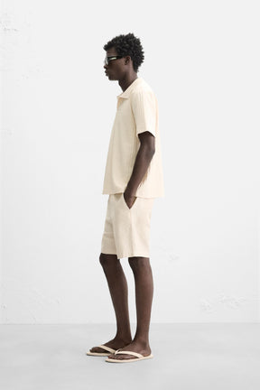 COTTON/LINEN BERMUDA SHORTS - Image 4