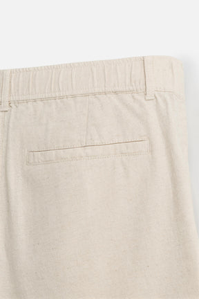 COTTON/LINEN BERMUDA SHORTS - Image 9