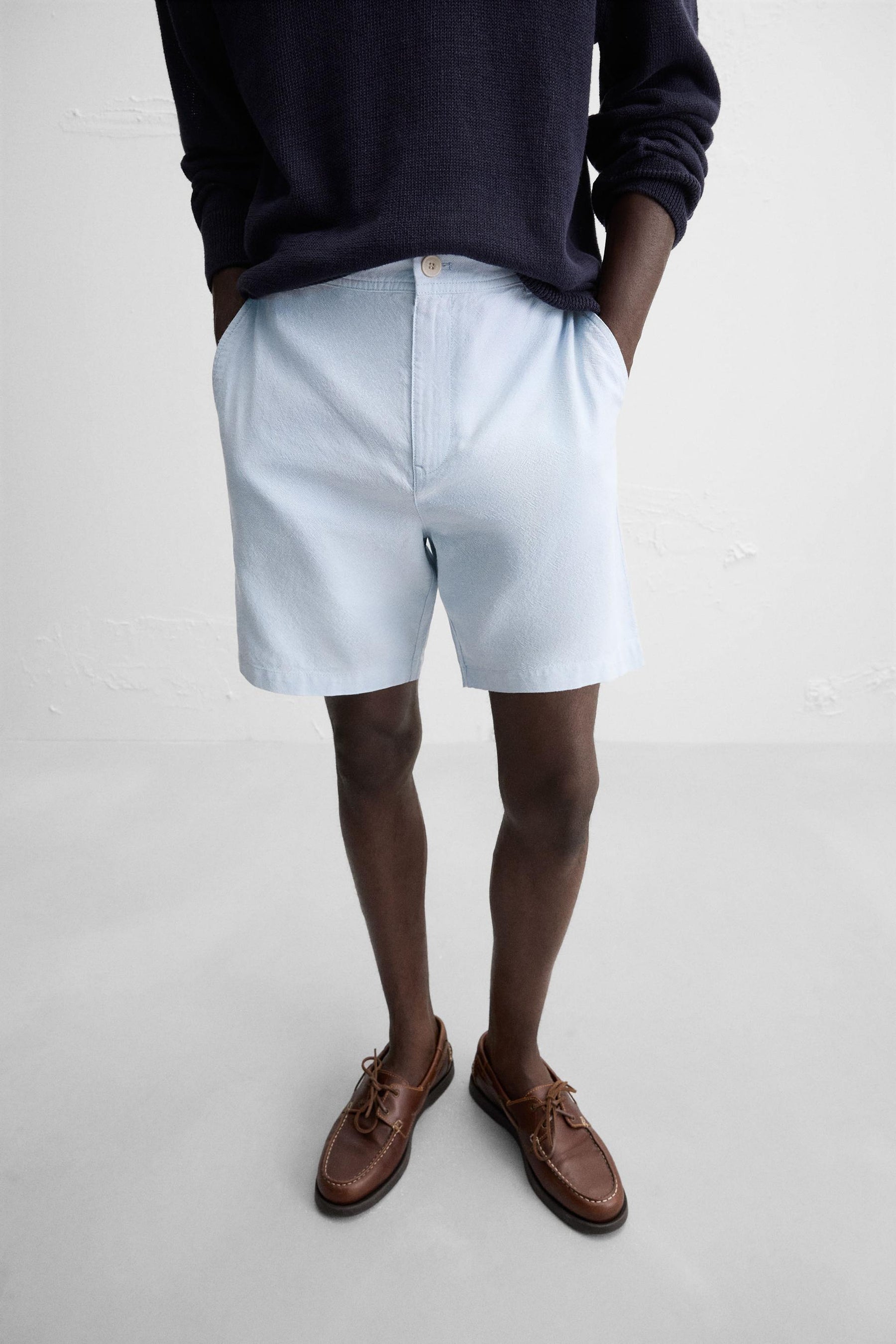 COTTON/LINEN BERMUDA SHORTS - Image 5