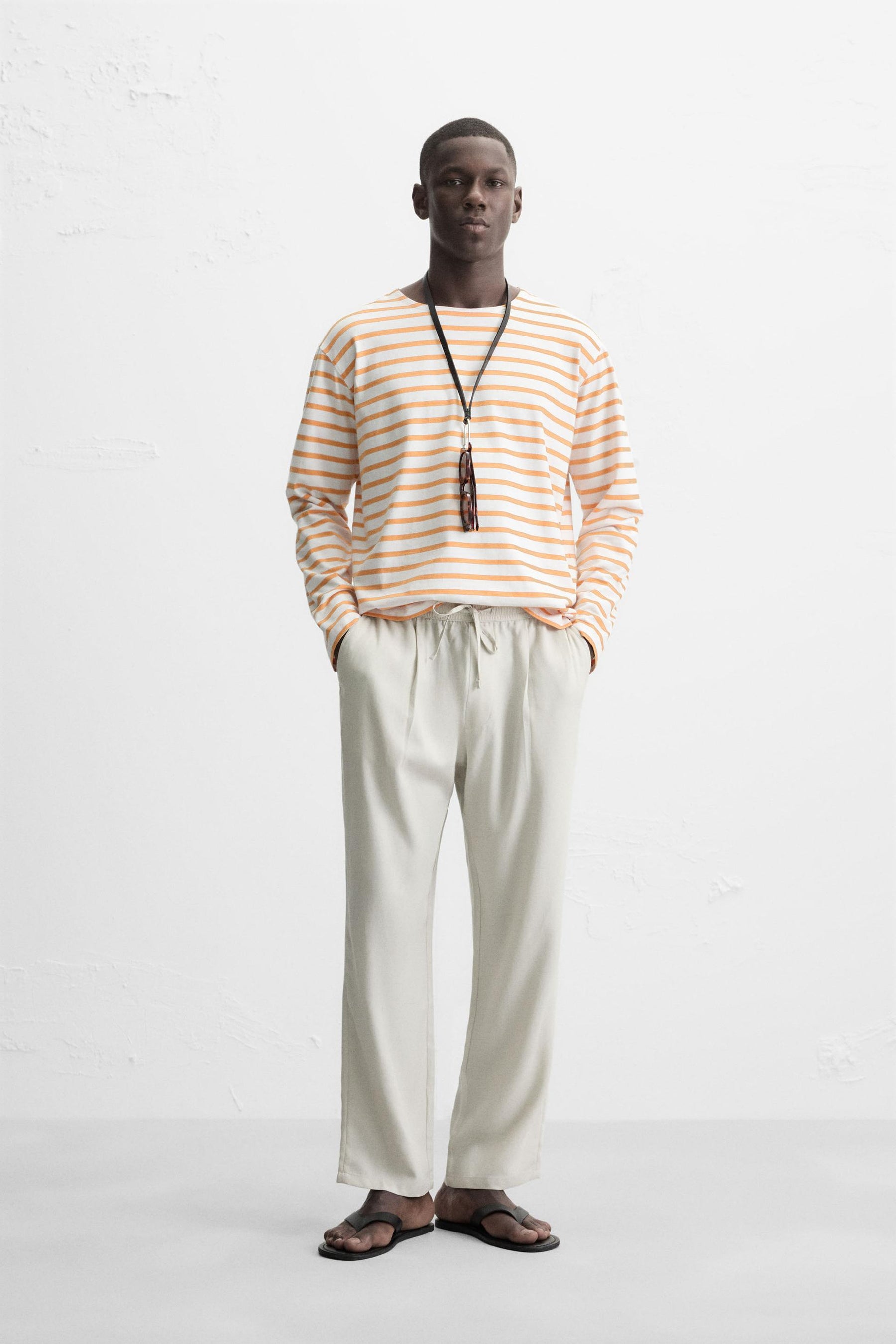RELAXED FIT FLOWING TROUSERS - Image 1