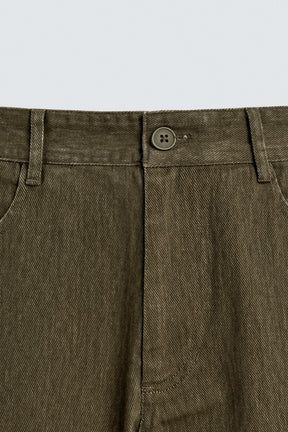 TEXTURED COTTON TROUSERS - Image 8