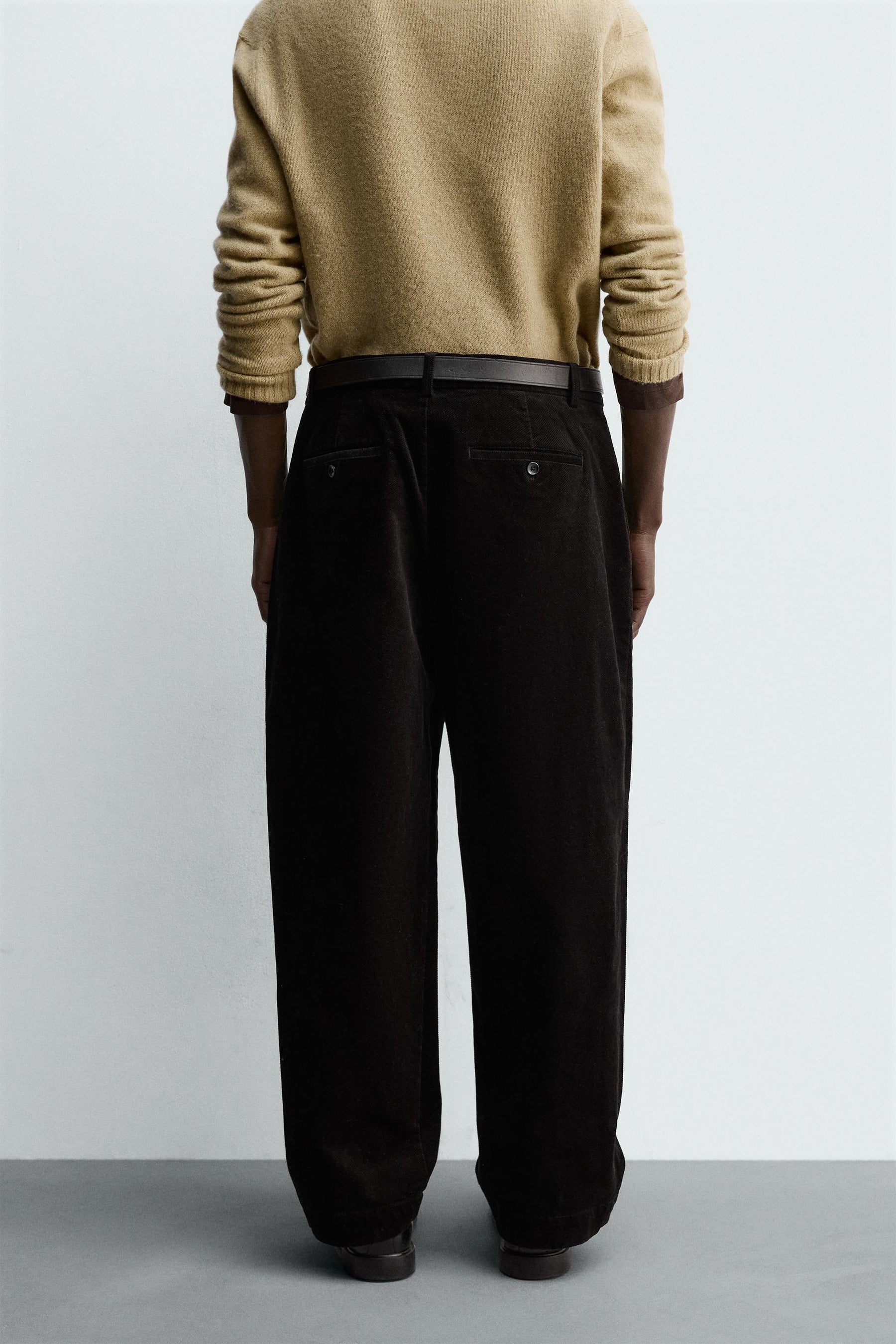 TEXTURED CARROT FIT TROUSERS - Image 3