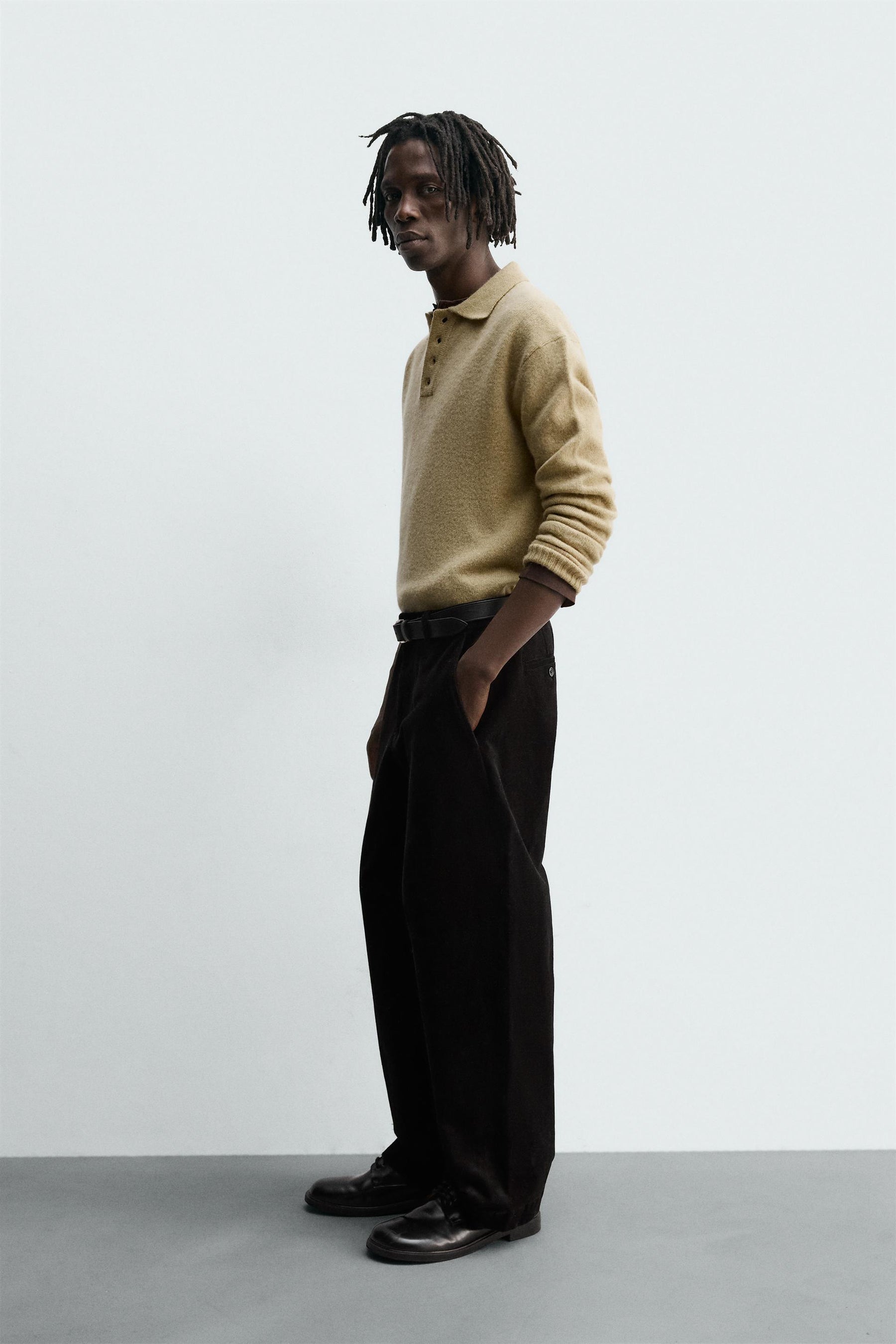 TEXTURED CARROT FIT TROUSERS - Image 4