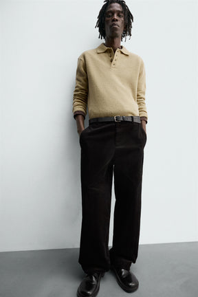 TEXTURED CARROT FIT TROUSERS - Image 5