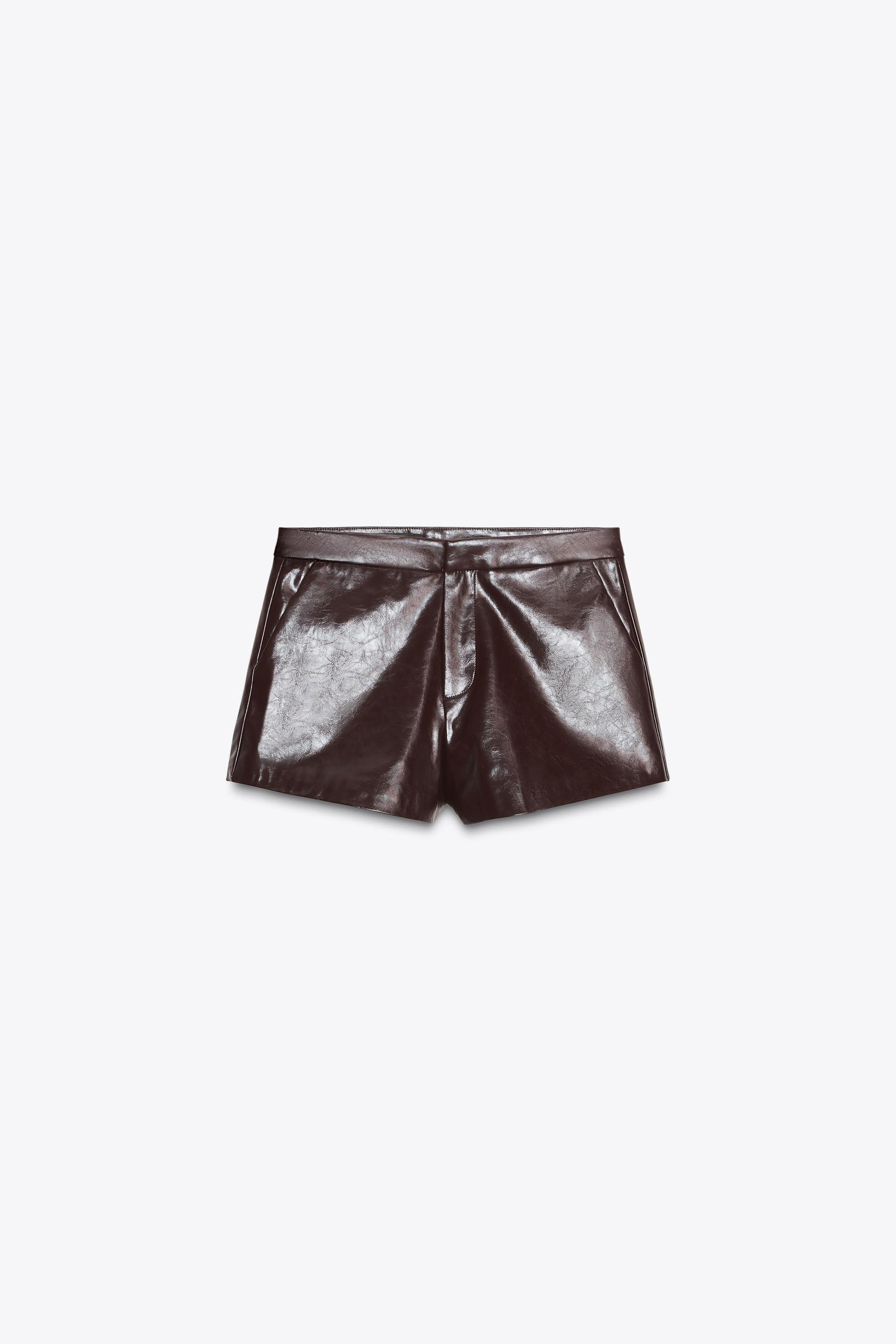 FAUX LEATHER SHORTS