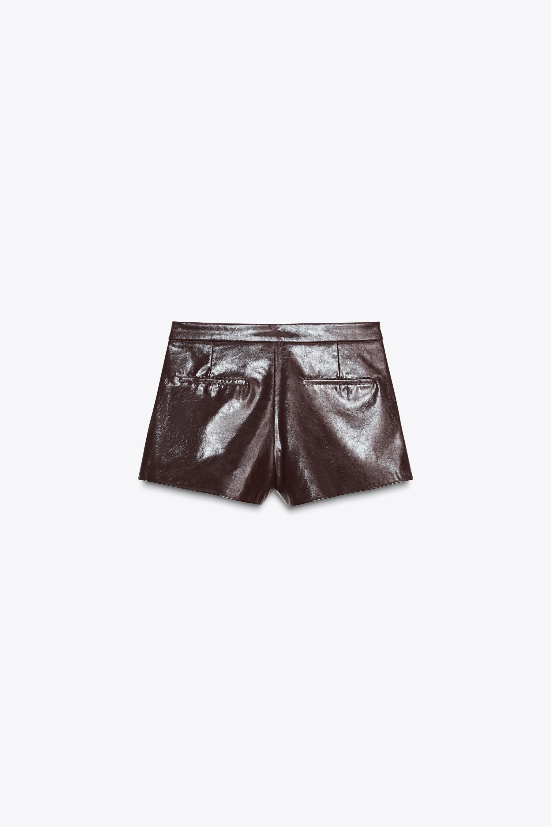 FAUX LEATHER SHORTS