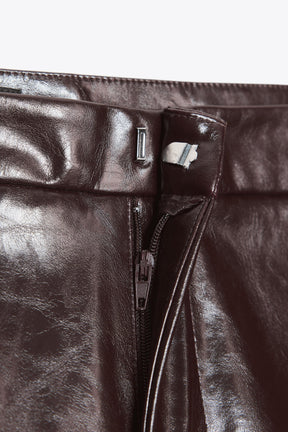 FAUX LEATHER SHORTS