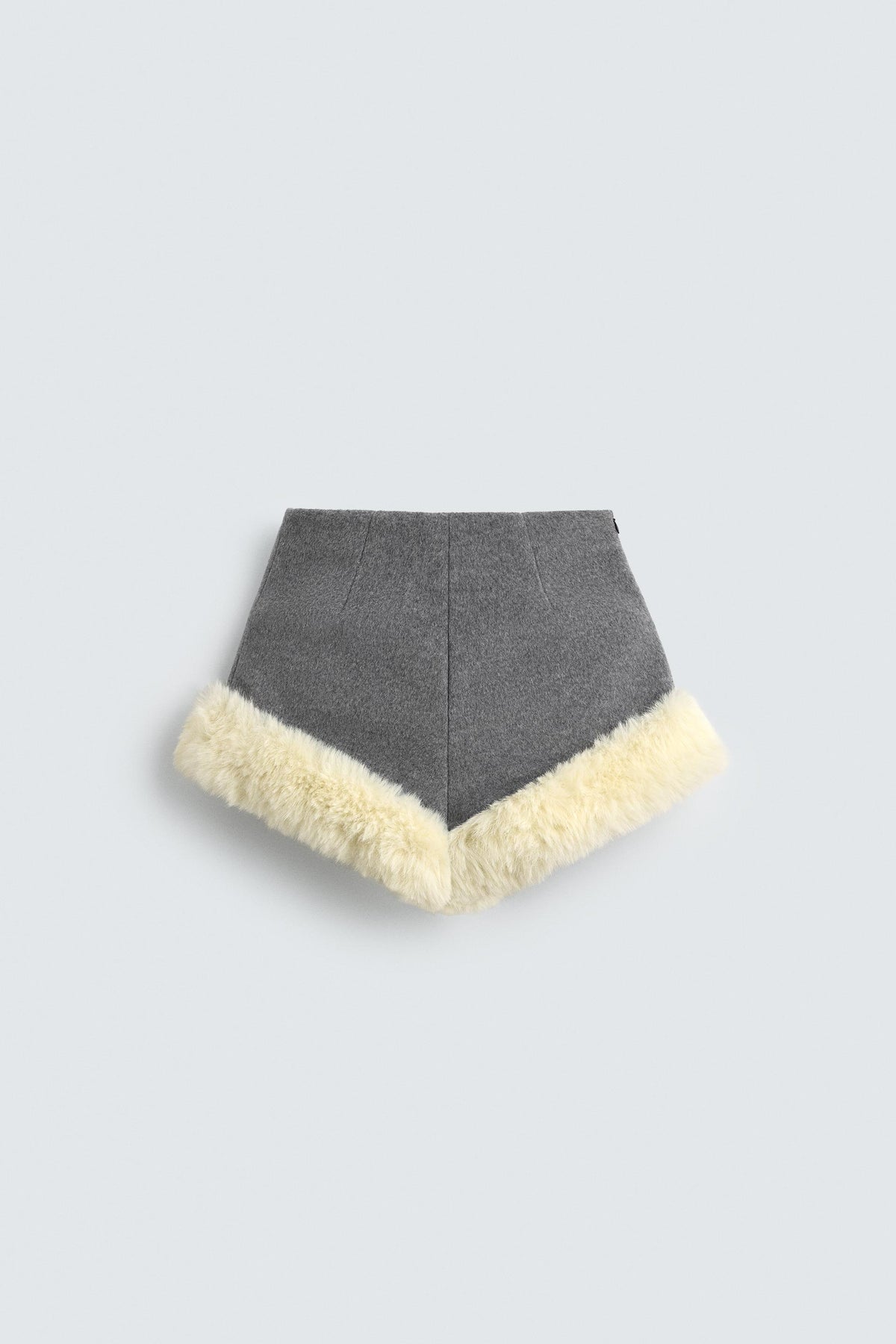 Contrast Faux Fur Shorts
