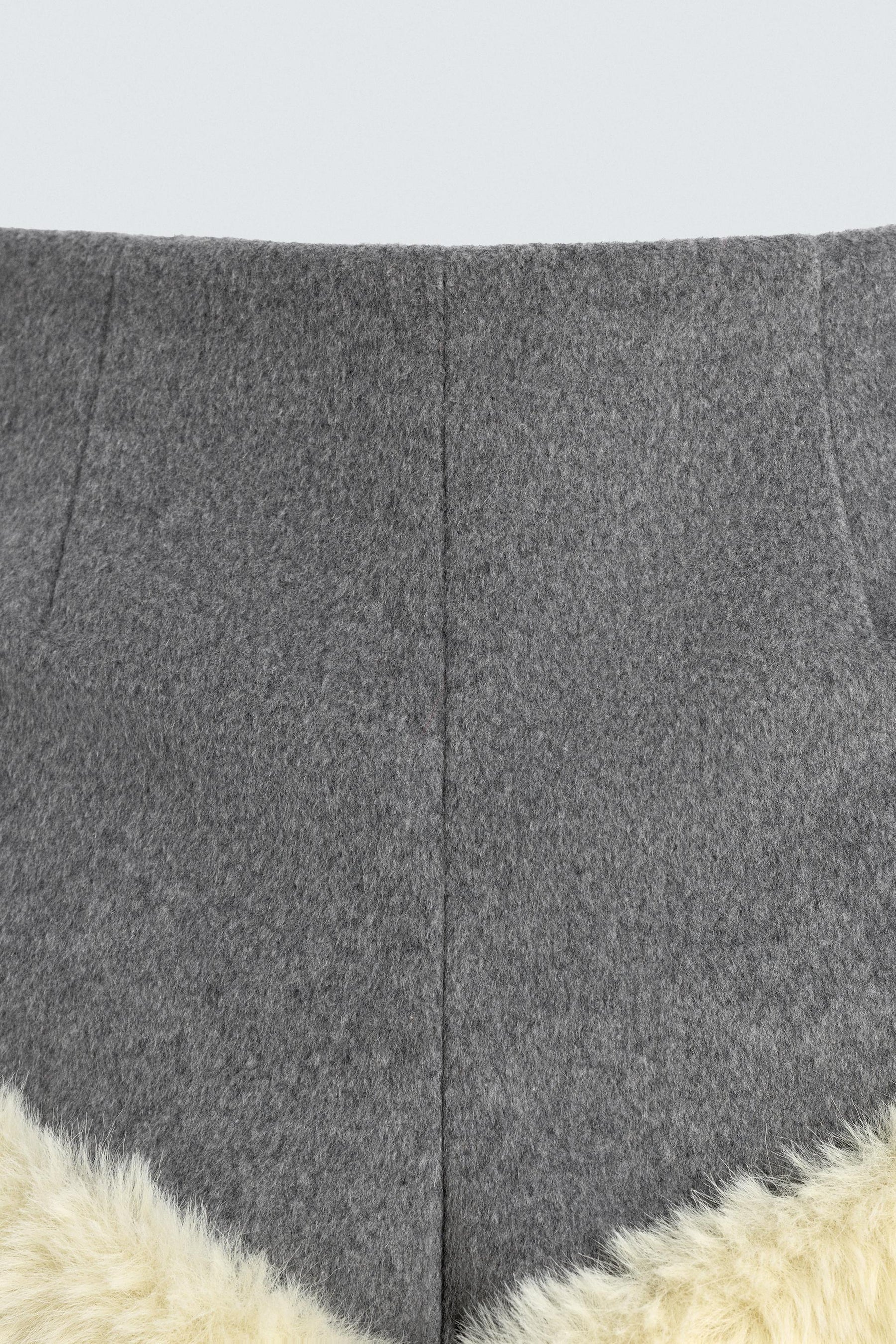 Contrast Faux Fur Shorts