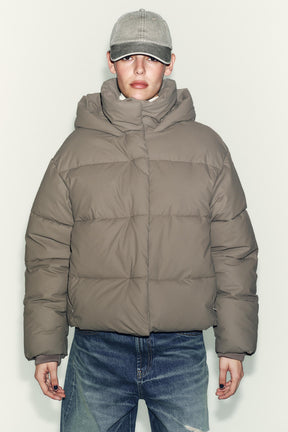 SHORT RUBBERISED WINDPROOF PUFFER
