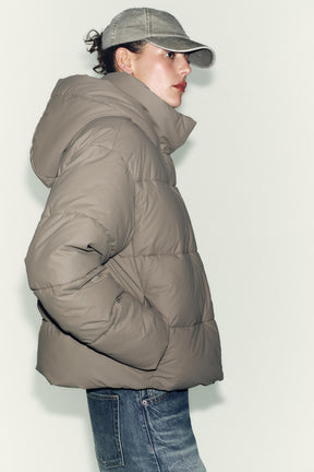 SHORT RUBBERISED WINDPROOF PUFFER