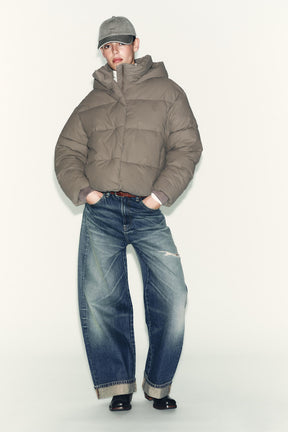 SHORT RUBBERISED WINDPROOF PUFFER