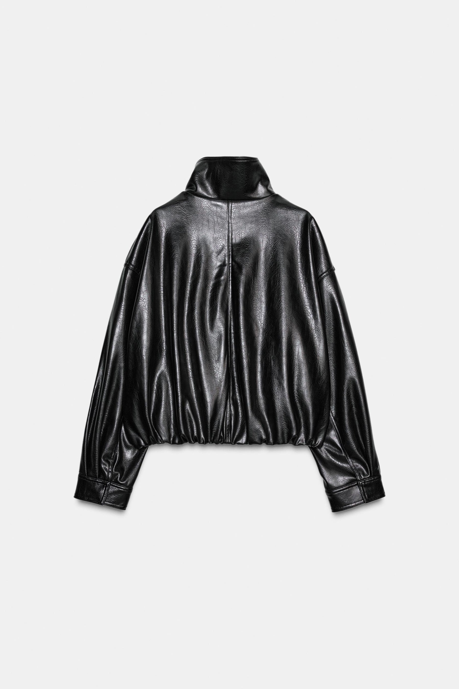 FAUX LEATHER VOLUME JACKET