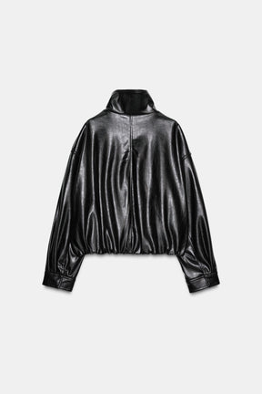 FAUX LEATHER VOLUME JACKET