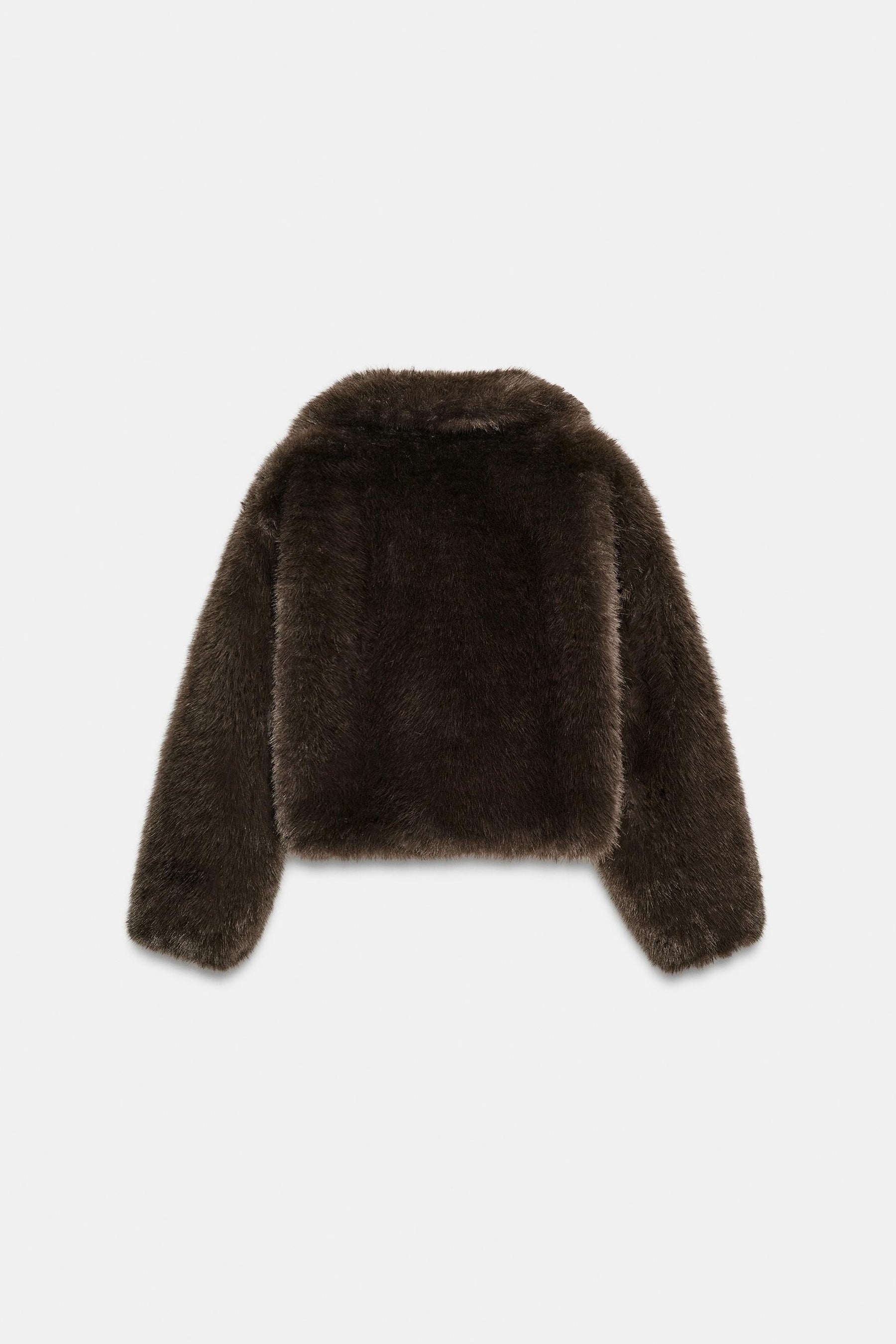 SHORT FAUX FUR COAT - Image 3