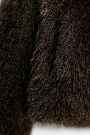 SHORT FAUX FUR COAT - Image 4