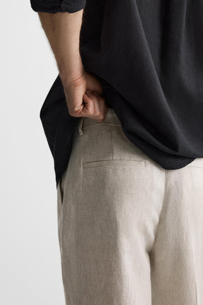 100% LINEN PLEATED TROUSERS - Image 5