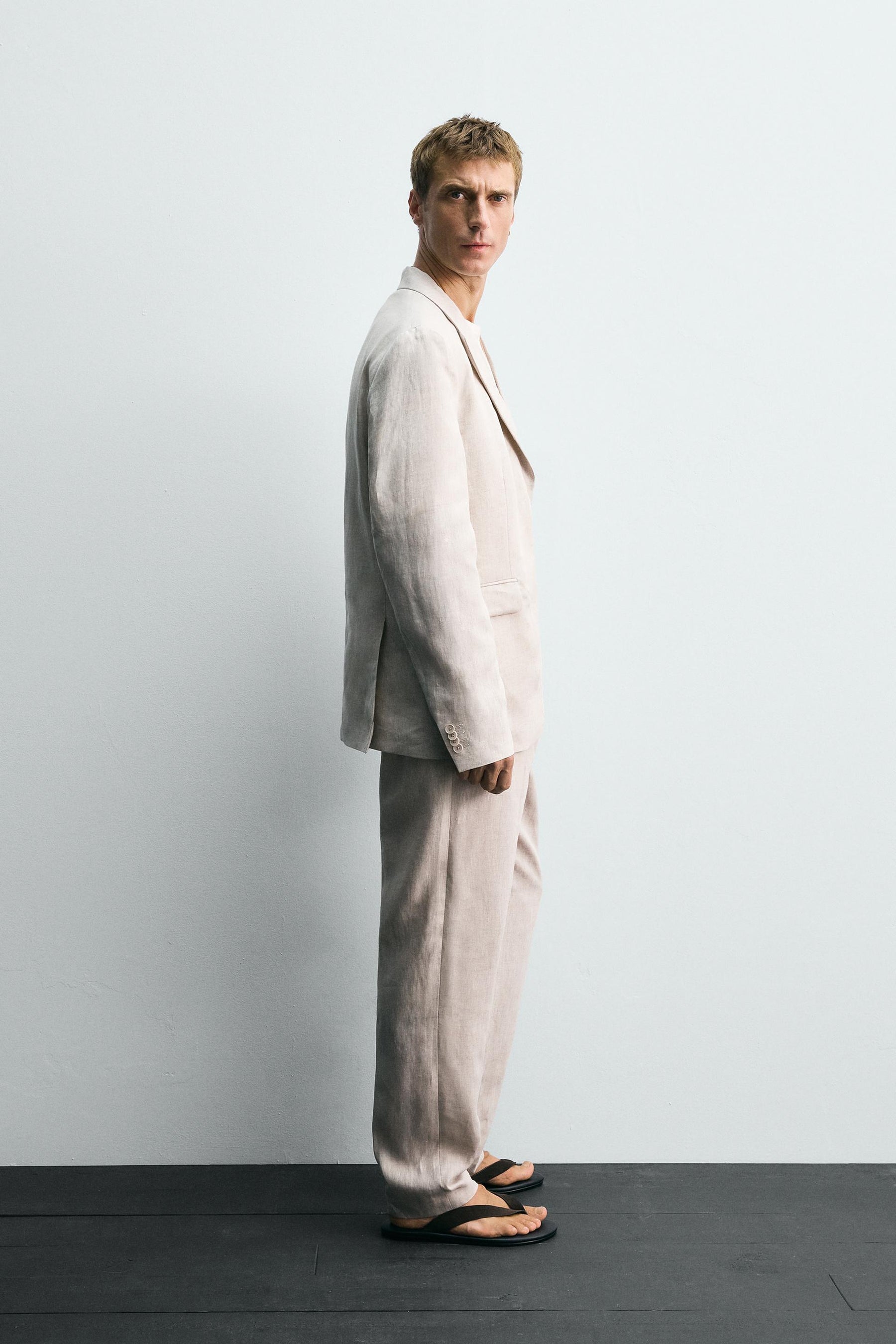 100% LINEN SUIT TROUSERS - Image 4