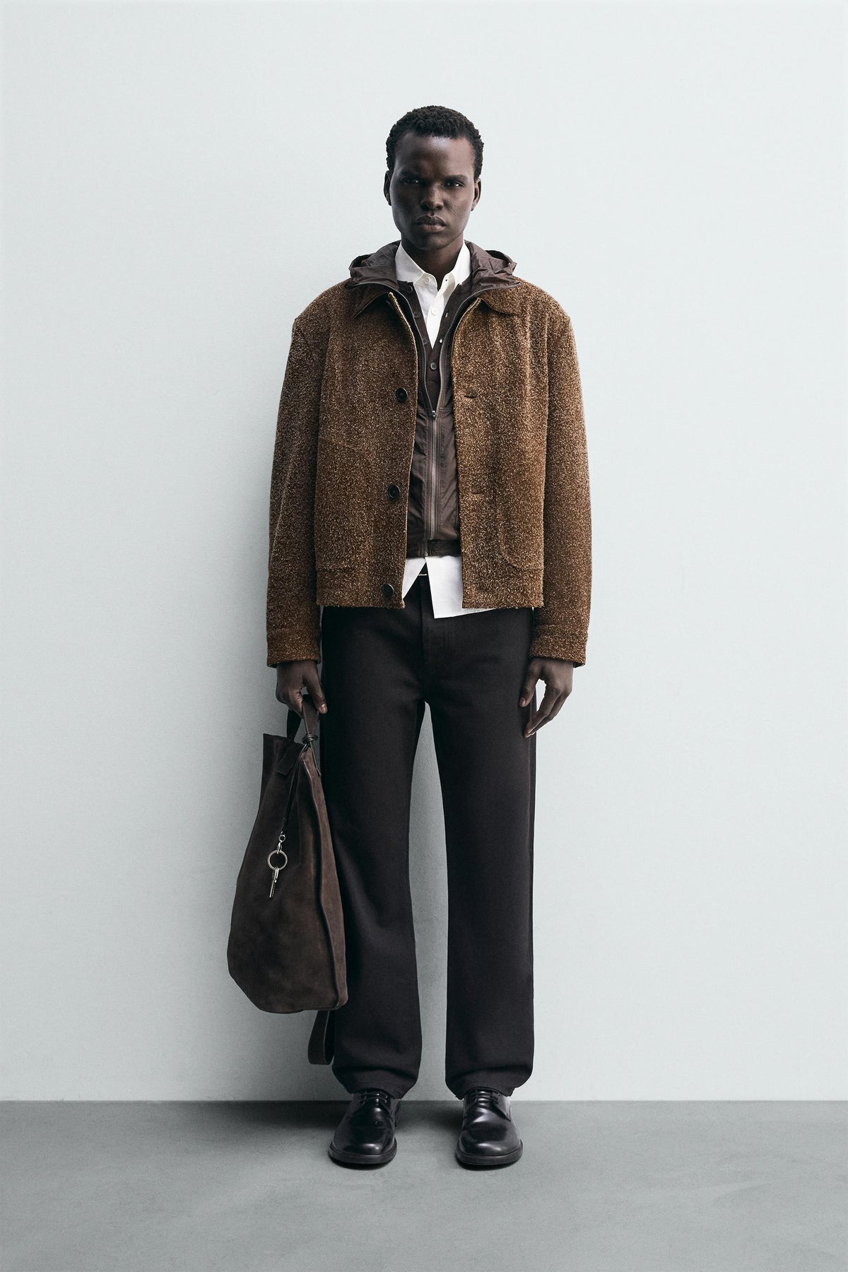 BRUSHED SUEDE LEATHER JACKET - Image 1