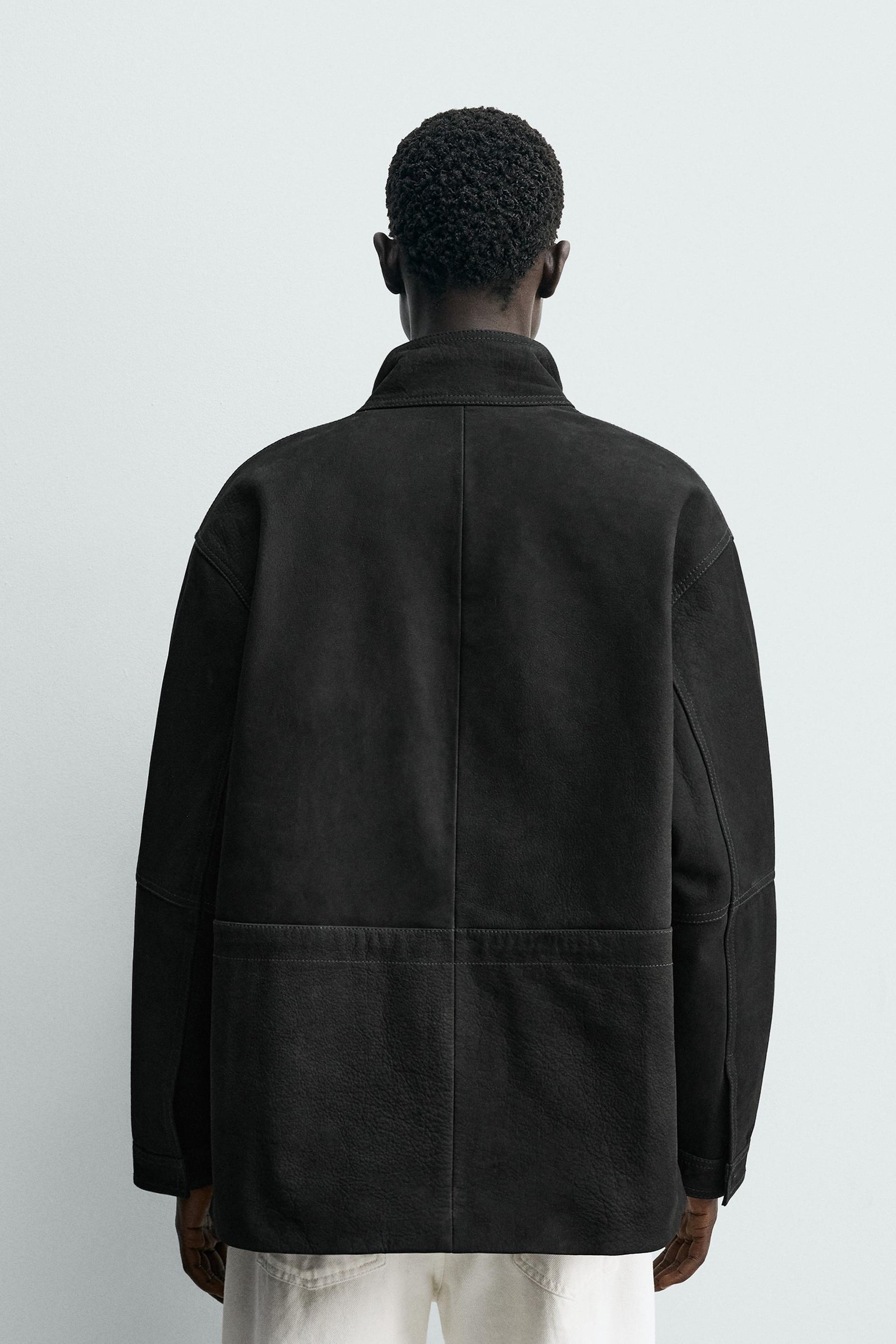 Relaxed Leather Parka