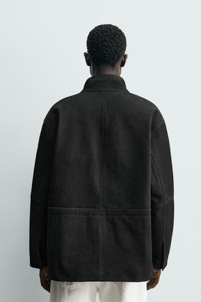 Relaxed Leather Parka